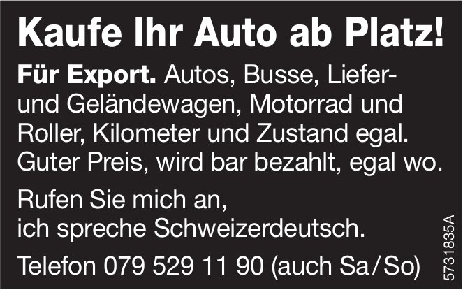 Kaufe Ihr Auto ab Platz!