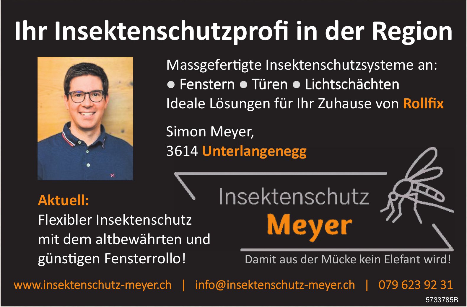 Insektenschutz Meyer, Unterlangenegg - Der Insektenschutzprofi in der Region