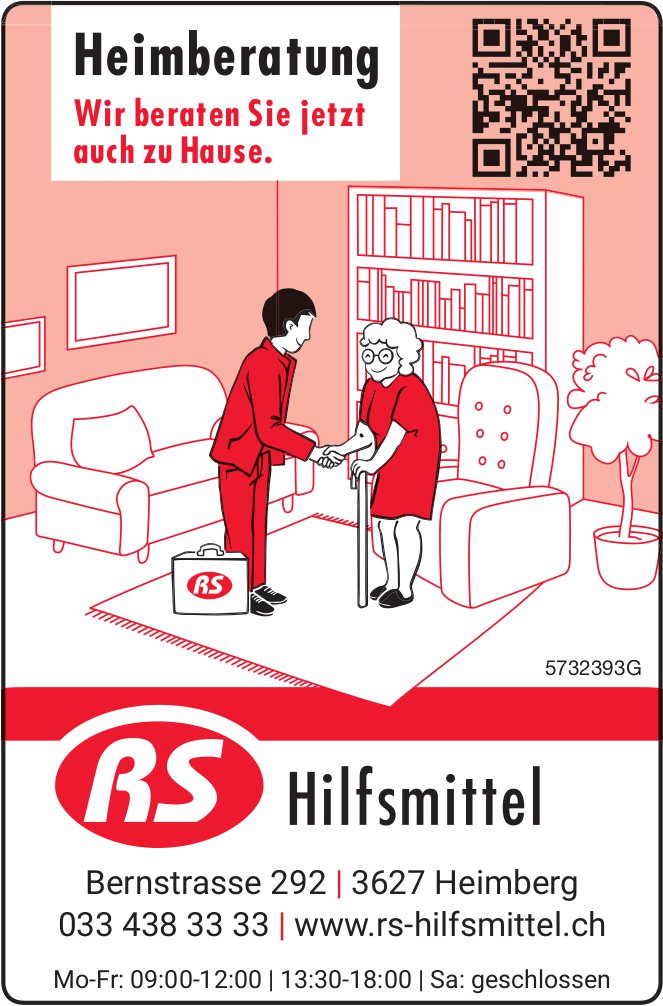 RS Hilfsmittel, Heimberg - Heimberatung: Wir beraten Sie jetzt auch zu Hause.