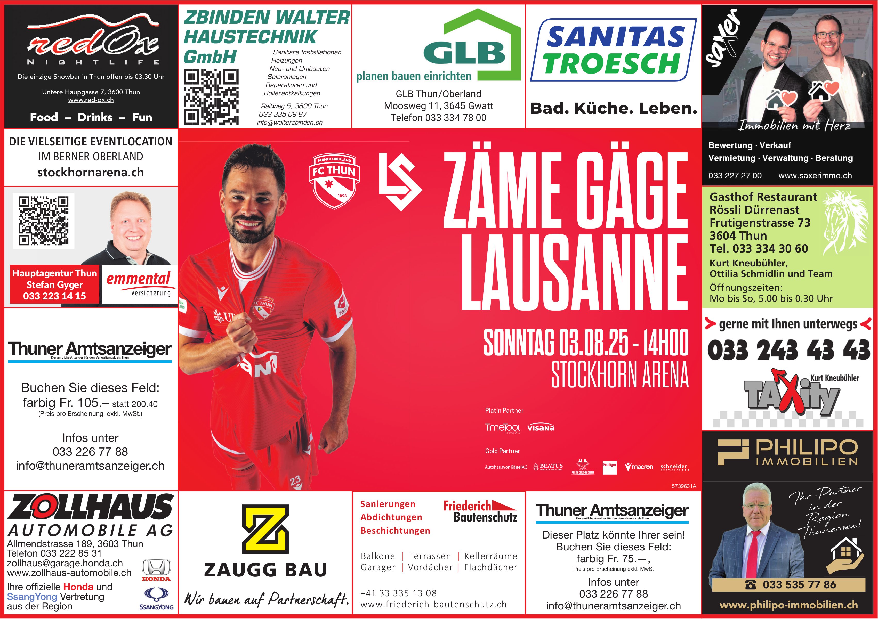 FC Thun - Lausanne Sport, 3. August, Stockhornarena, Thun