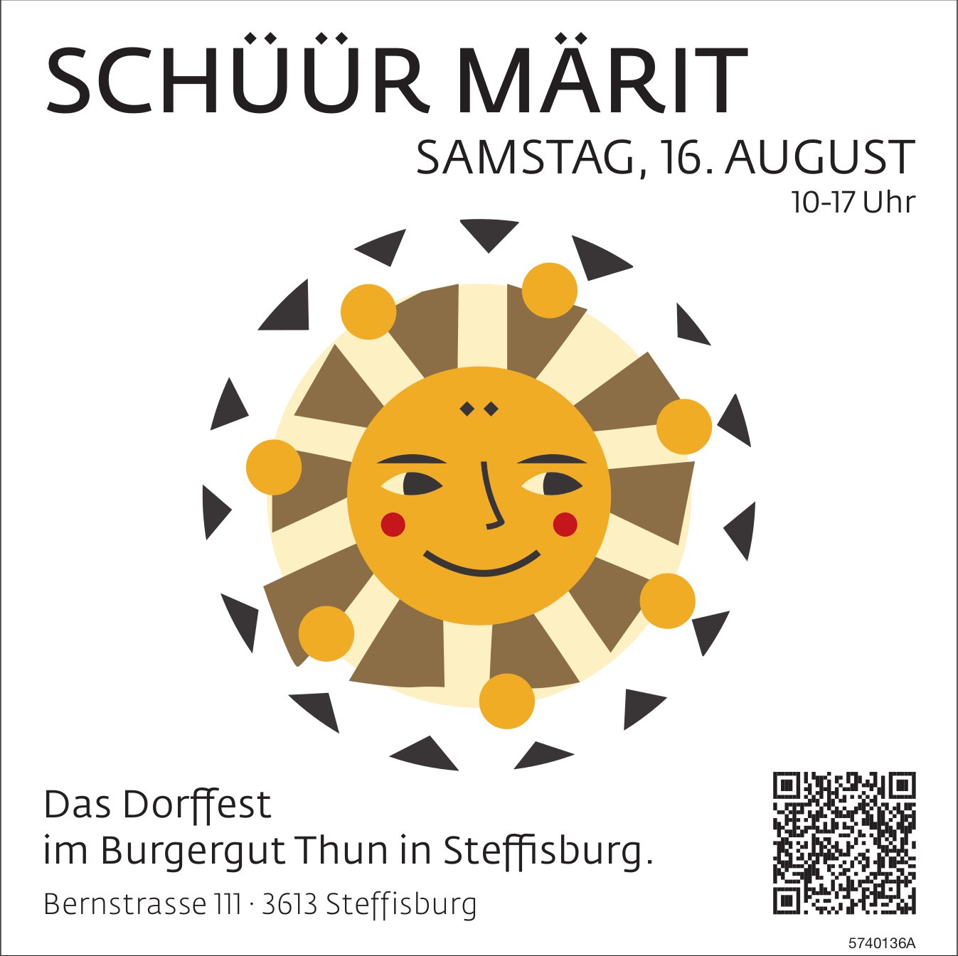 Schüür Märit, das Dorffest, 16. August, Burgergut Thun, Steffisburg