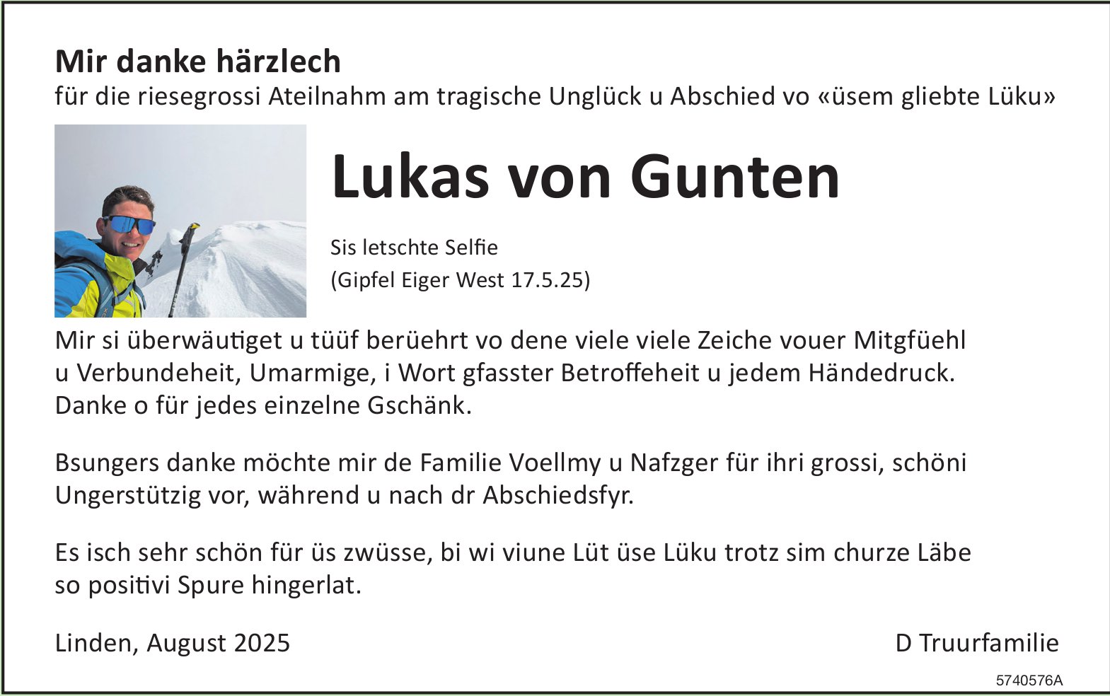 Von Gunten Lukas, im August 2025 / DS