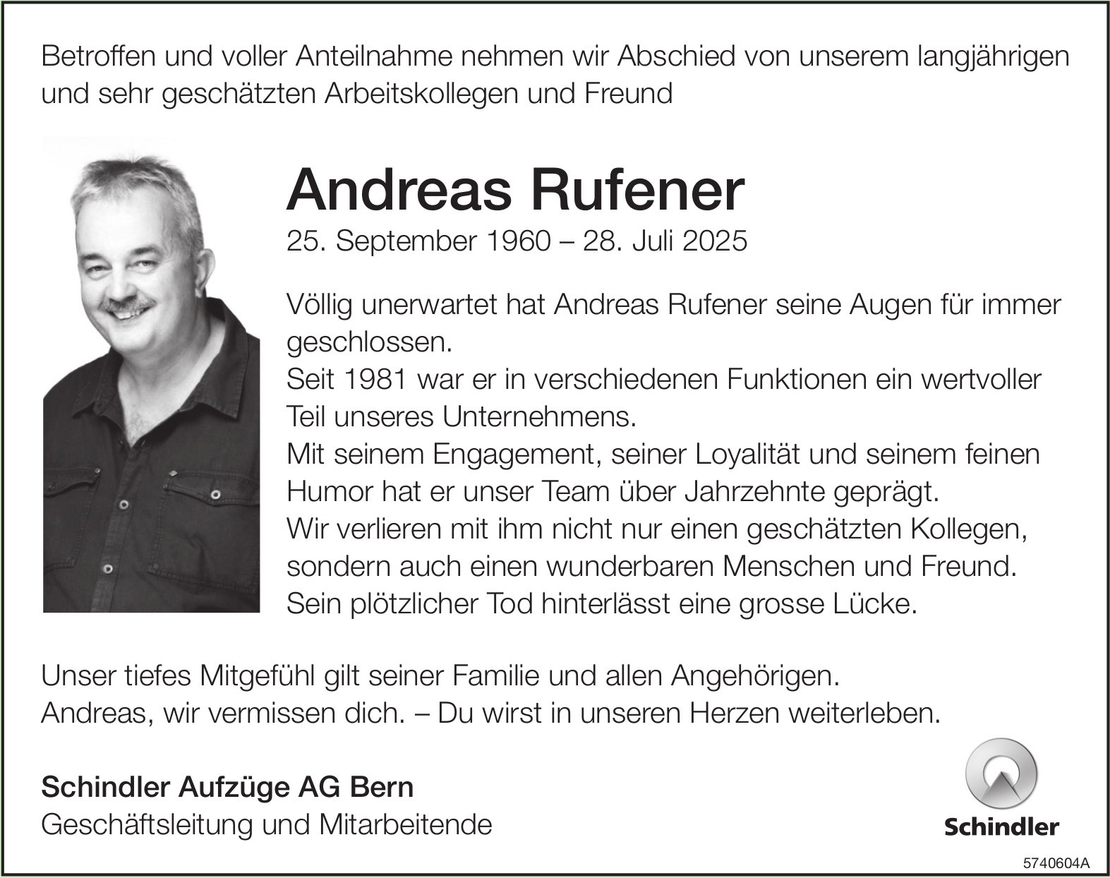 Rufener Andreas, Juli 2025 / TA