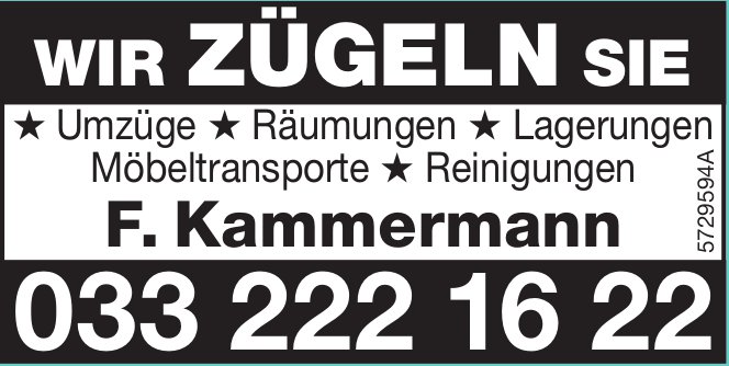 F. Kammermann, Wir zügeln Sie