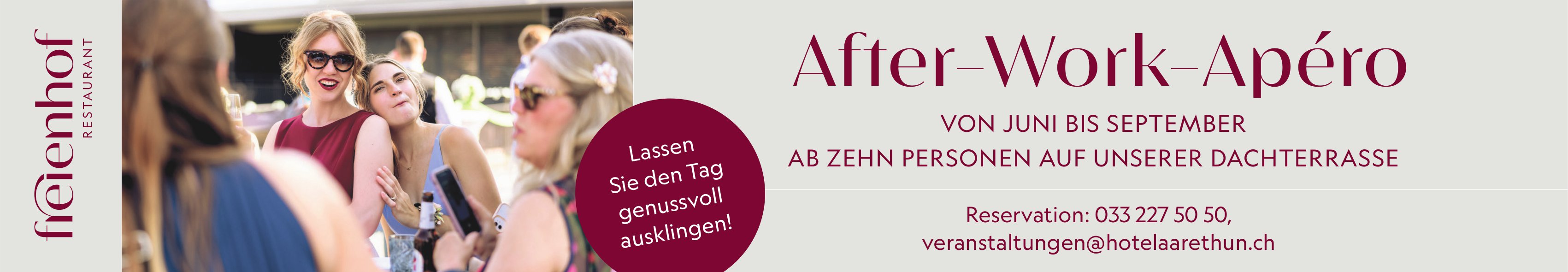 Restaurant Freienhof, After-Work-Apéro