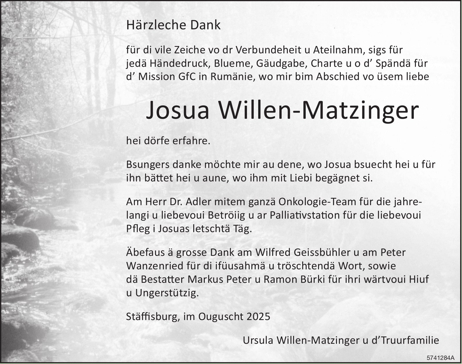Willen-Matzinger Josua, im August 2025 / DS