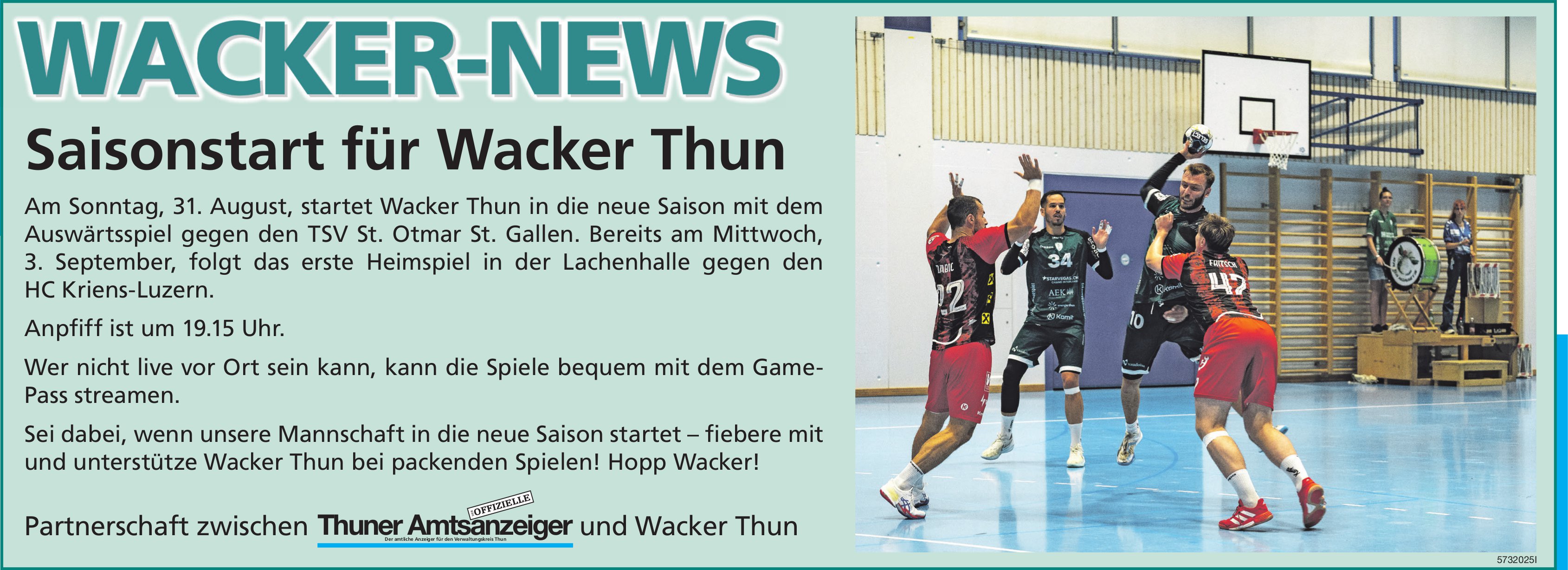 Wacker-News, Thun - Saisonstart