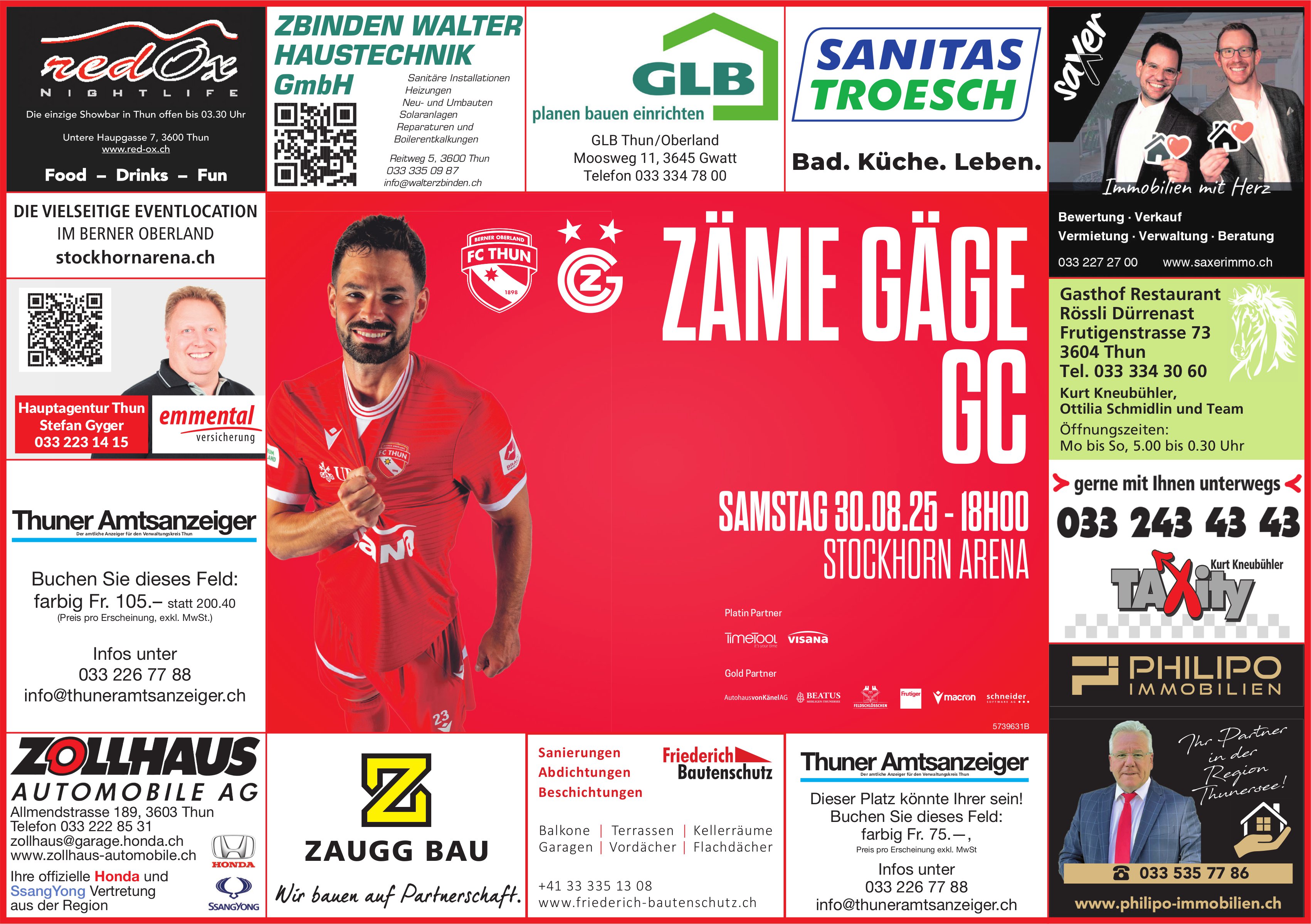 FC Thun - GC, 30. August, Stockhorn Arena, Thun