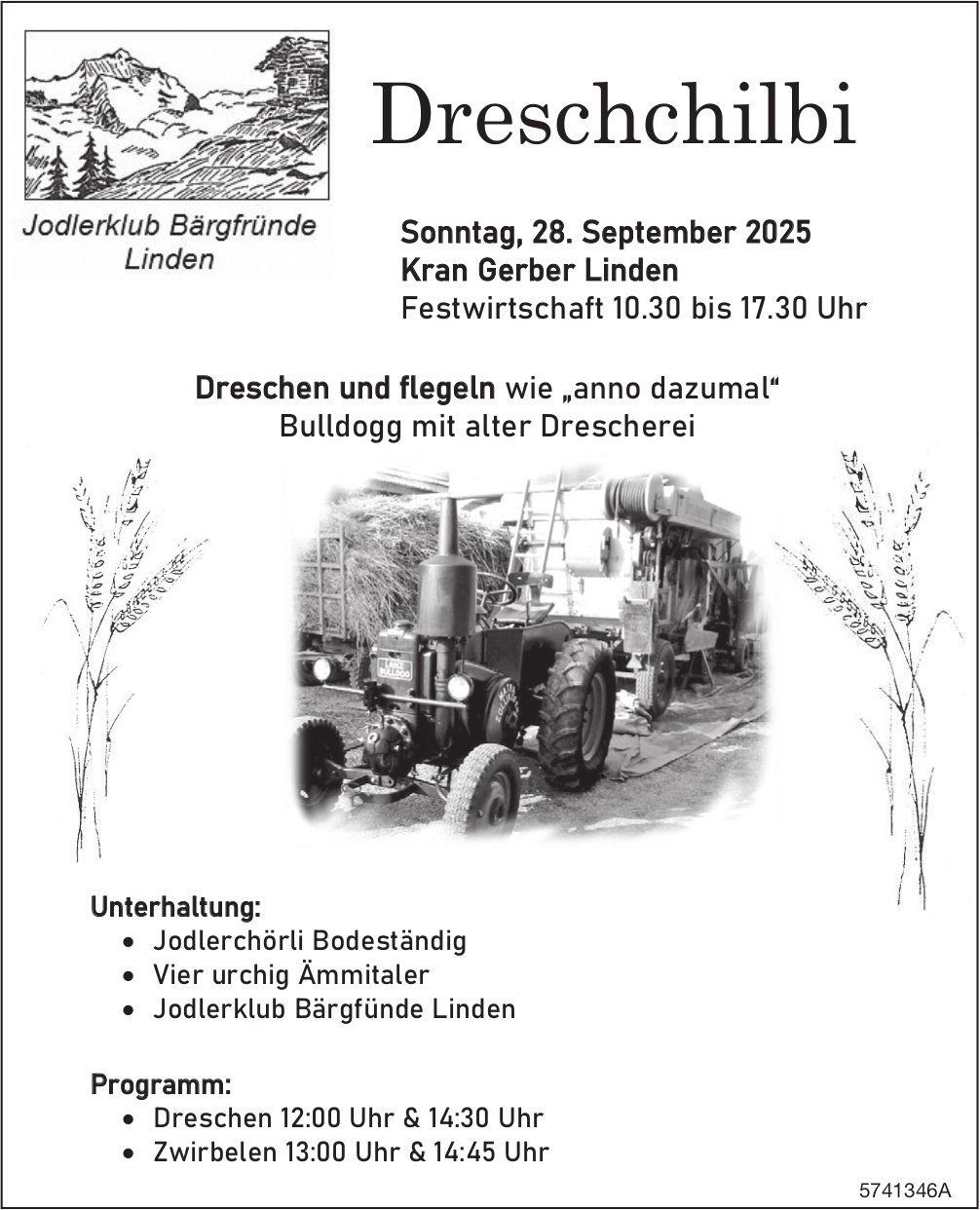 Dreschchilbi, 28. September, Kran Gerber, Linden