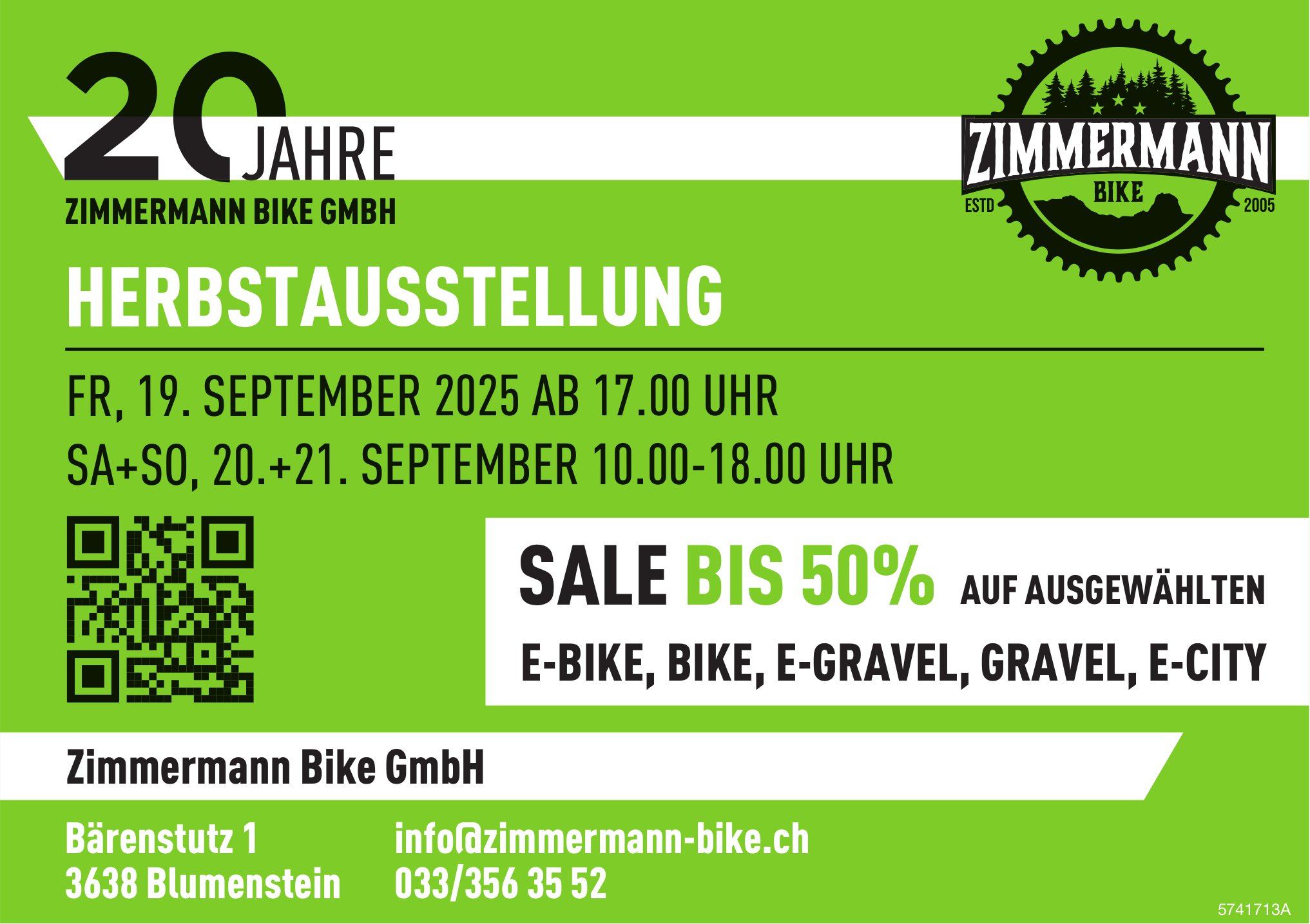 Herbstausstellung, 19. - 21. September, Zimmermann Bike GmbH, Blumenstein