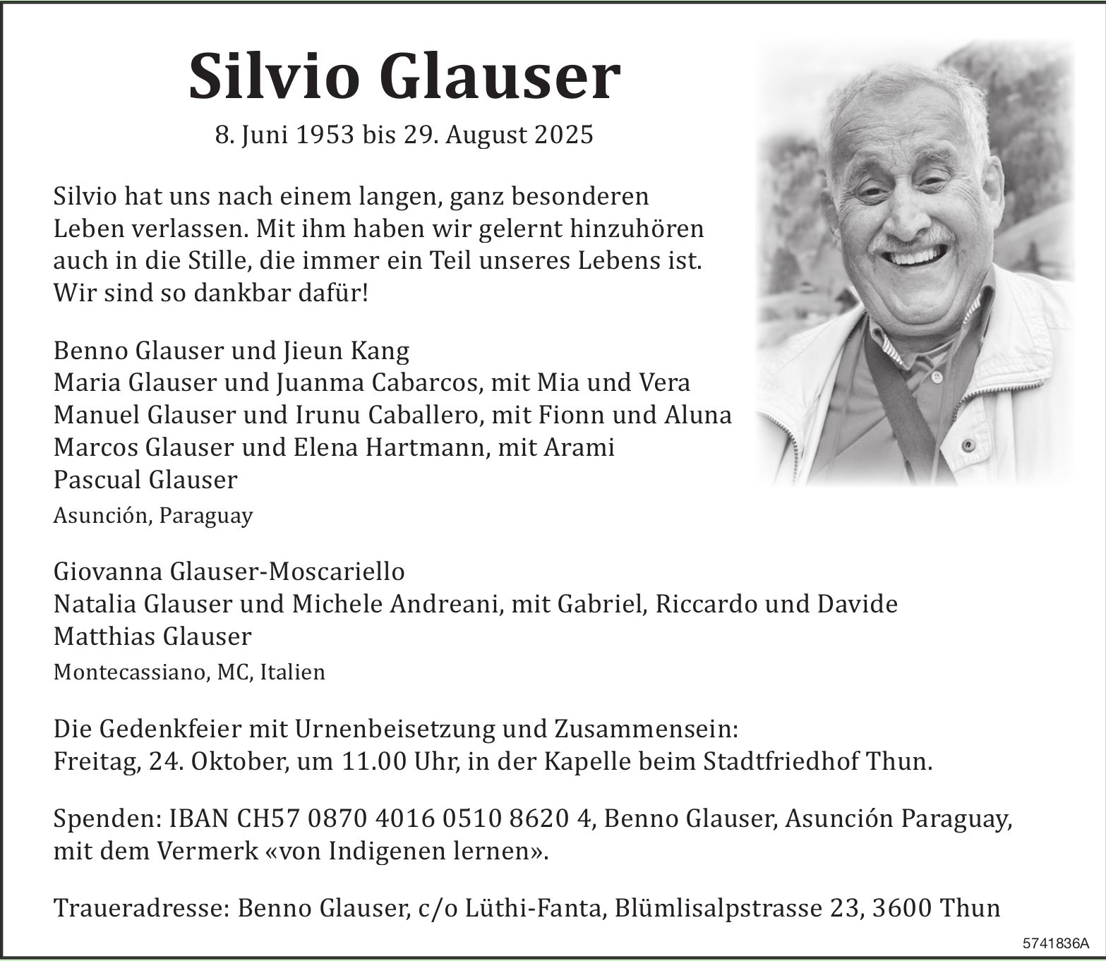 Glauser Silvio, August 2025 / TA
