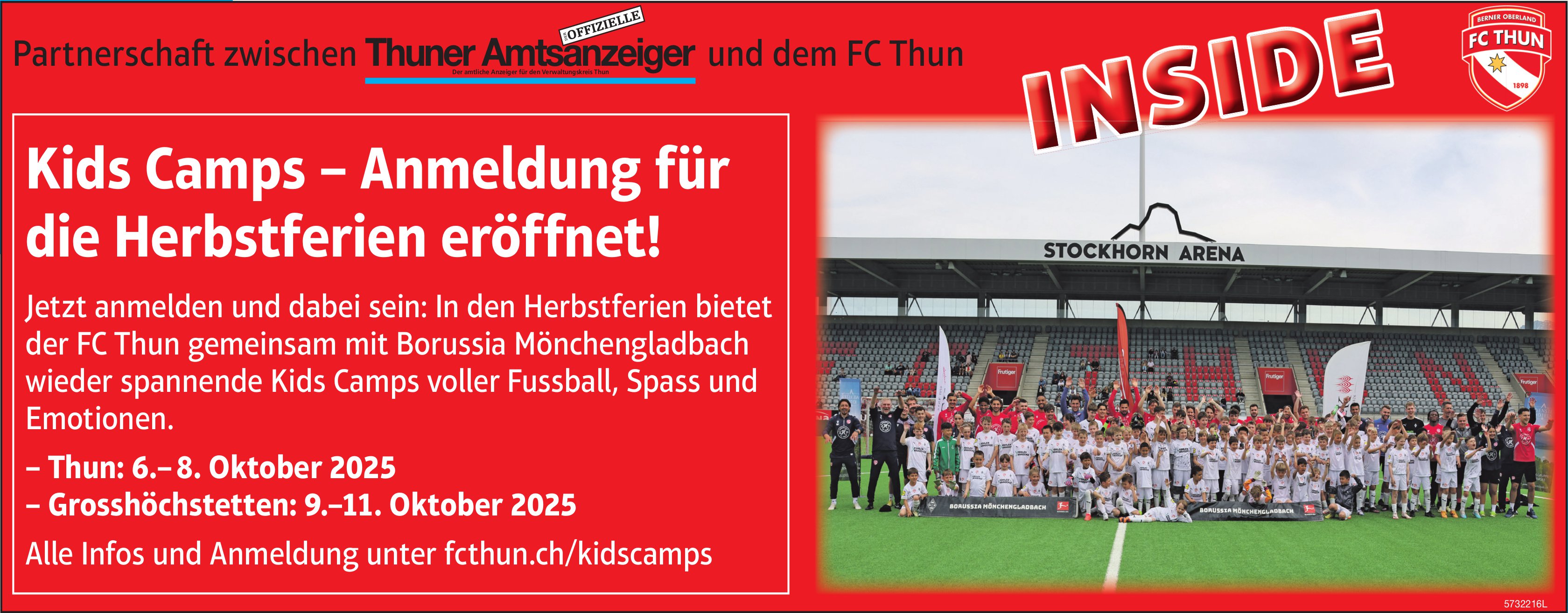 Kids Camps, 6. bis 8. Oktober Thun und 9. bis 11. Oktober, Grosshöchstetten