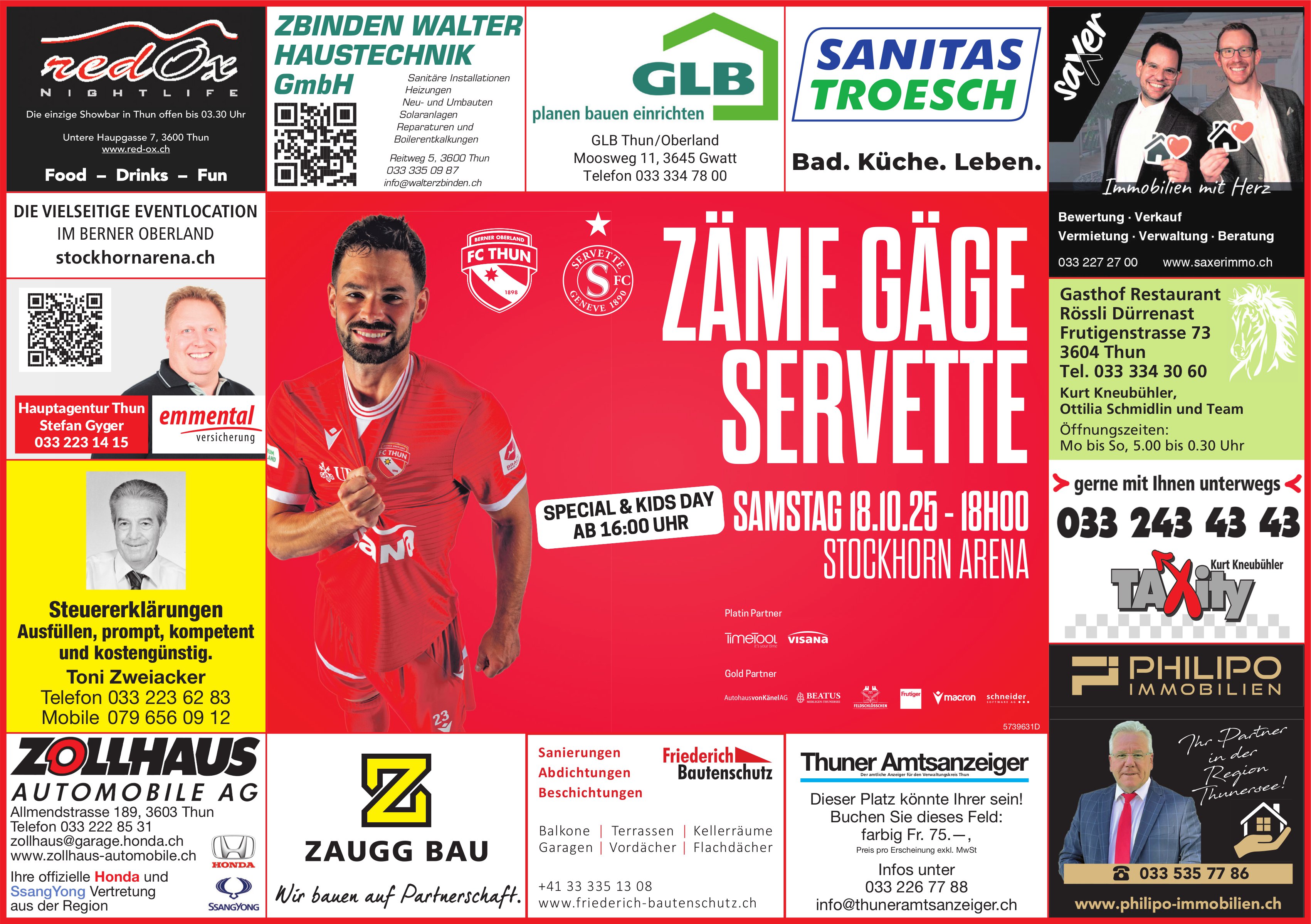 FC Thun - Servette, 18. Oktober, Stockhorn Arena, Thun