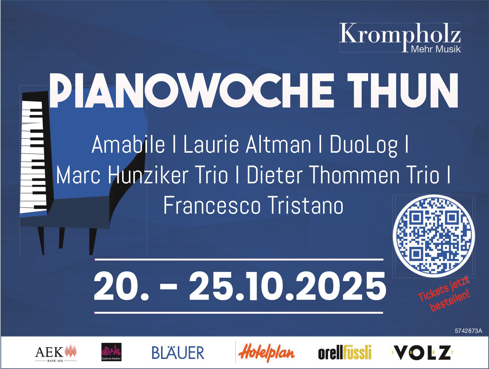 Pianowoche, 20. bis 25. Oktober, Krompholz, Thun
