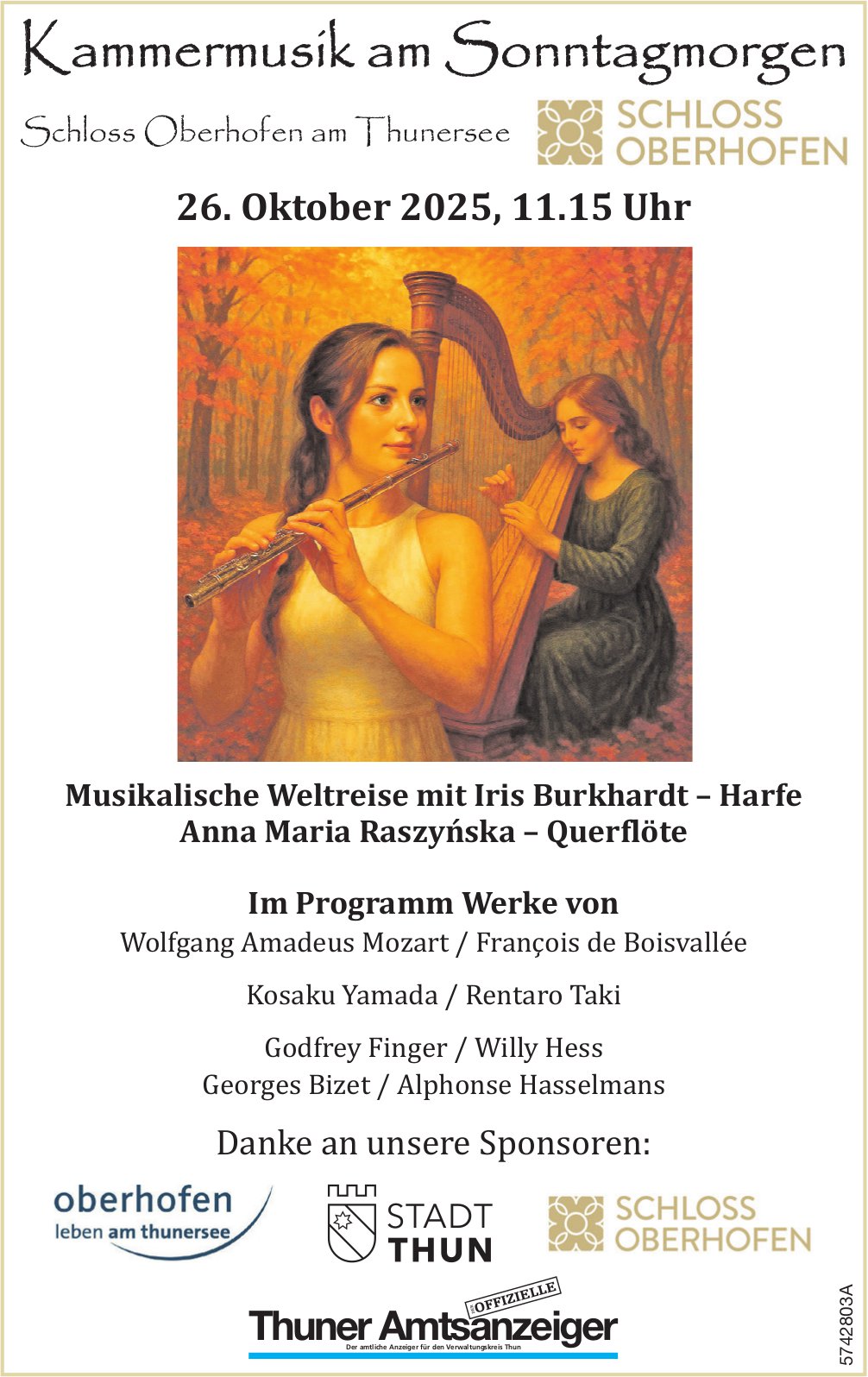 Musikalische Weltreise, 26. Oktober, Schloss Oberhofen, Am Thunersee