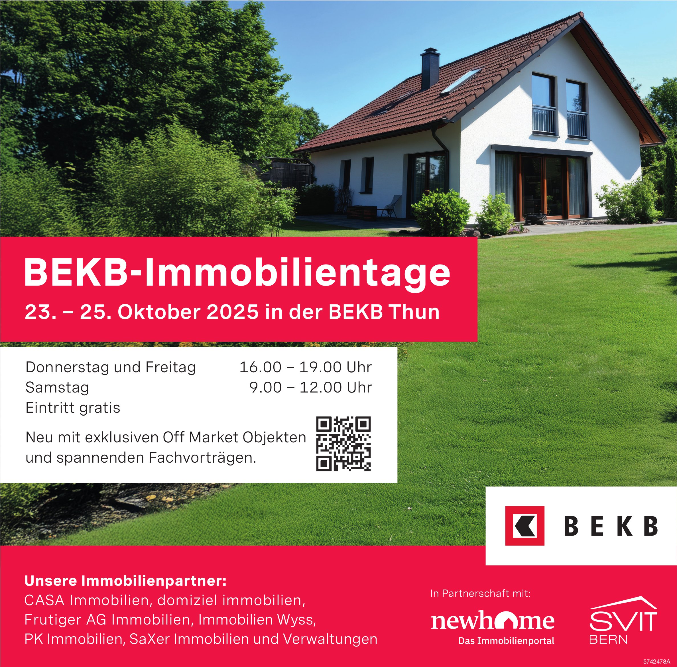 BEKB-Immobilientage, 23. bis 25. Oktober, BEKB, Thun