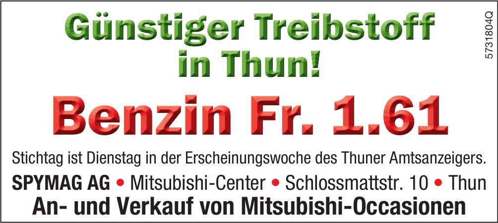 SPYMAG AG, Thun - Günstiger Treibstoff