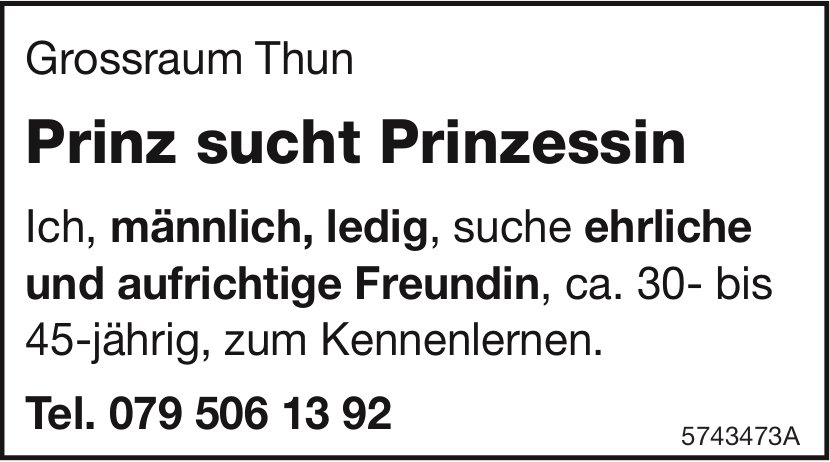 Thun - Prinz sucht Prinzessin