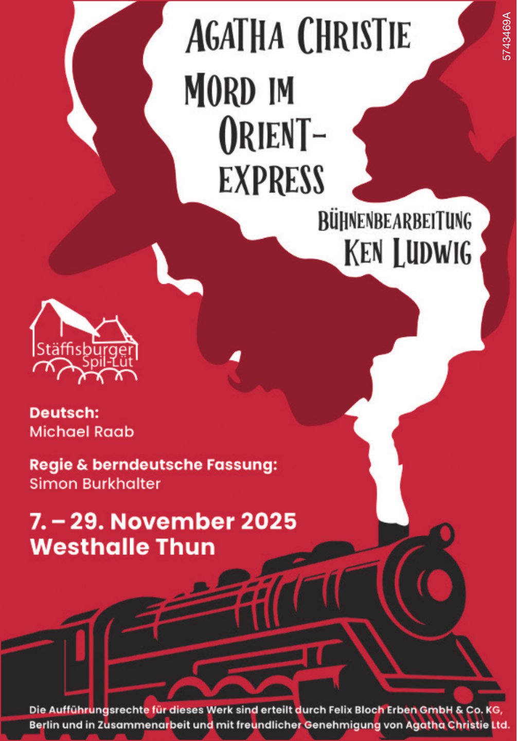 Mord im Orientexpress, 7. bis 29. November, Westhalle, Thun