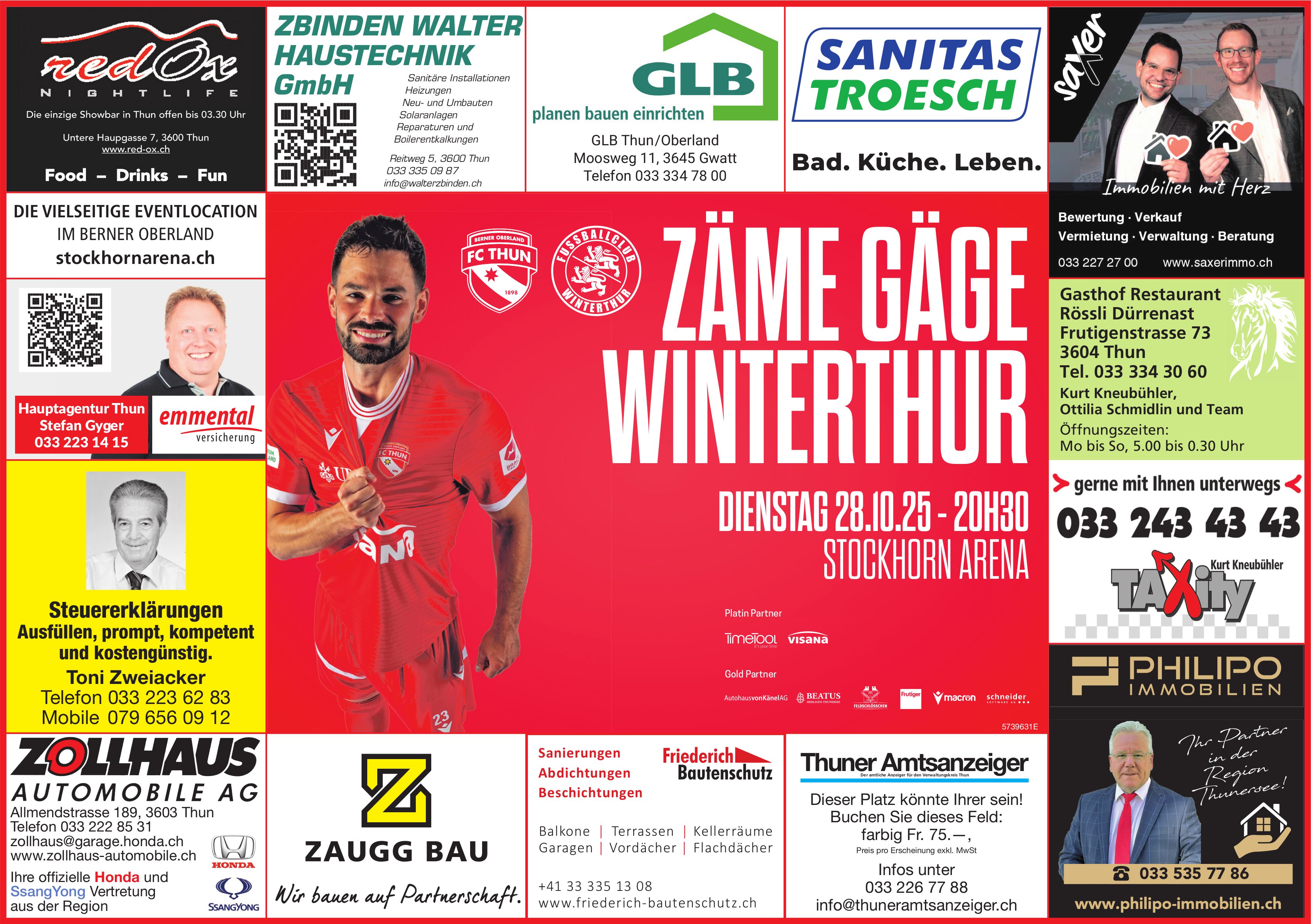 FC Thun - Winterthur, 28. Oktober, Stockhorn Arena, Thun
