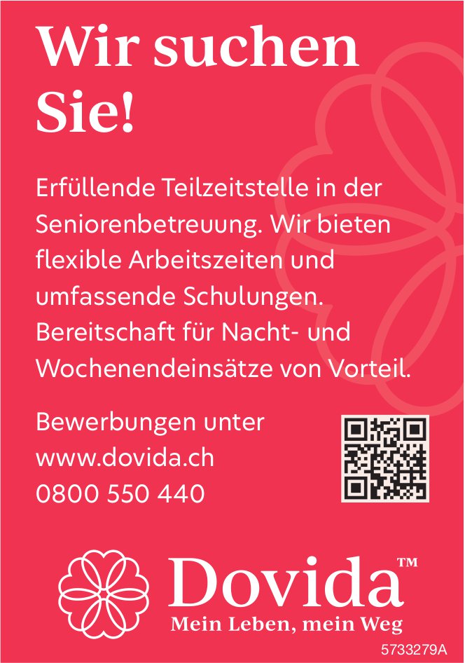 Seniorenbetreuung, Dovida, gesucht