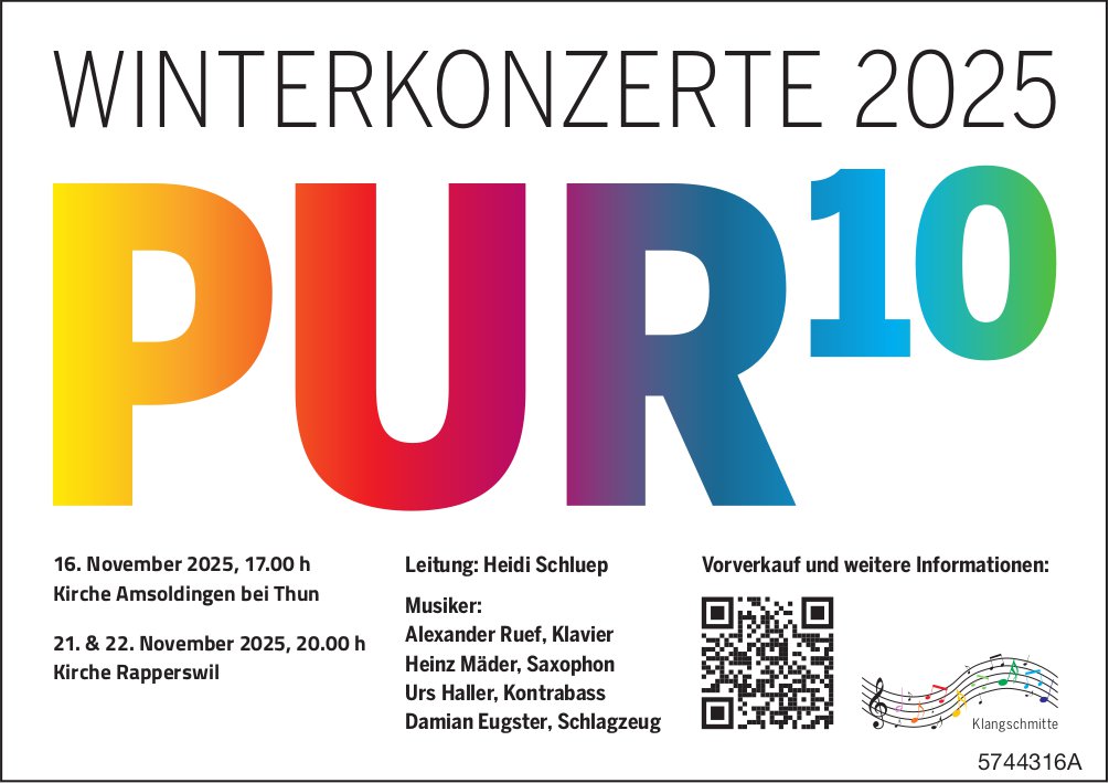 Winterkonzerte PUR 10, 16. November, Kirche, Amsoldingen