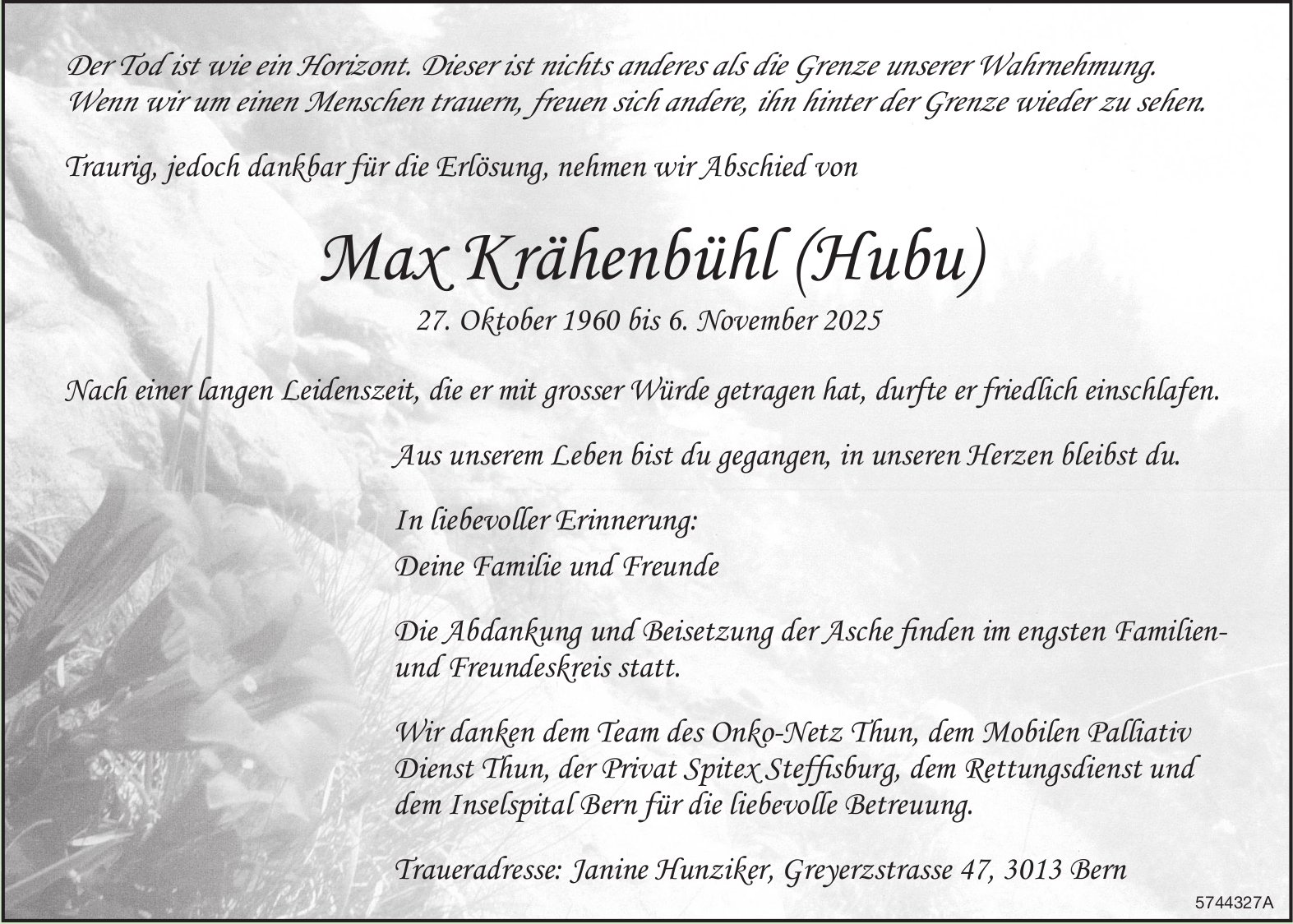 Krähenbühl Max (Hubu), November 2025 / TA