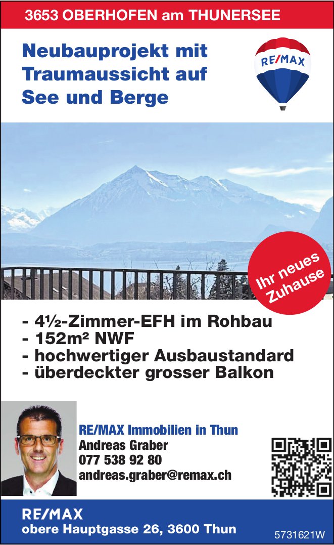 4.5-Zimmer-EFH, Oberhofen am Thunersee, zu vermieten