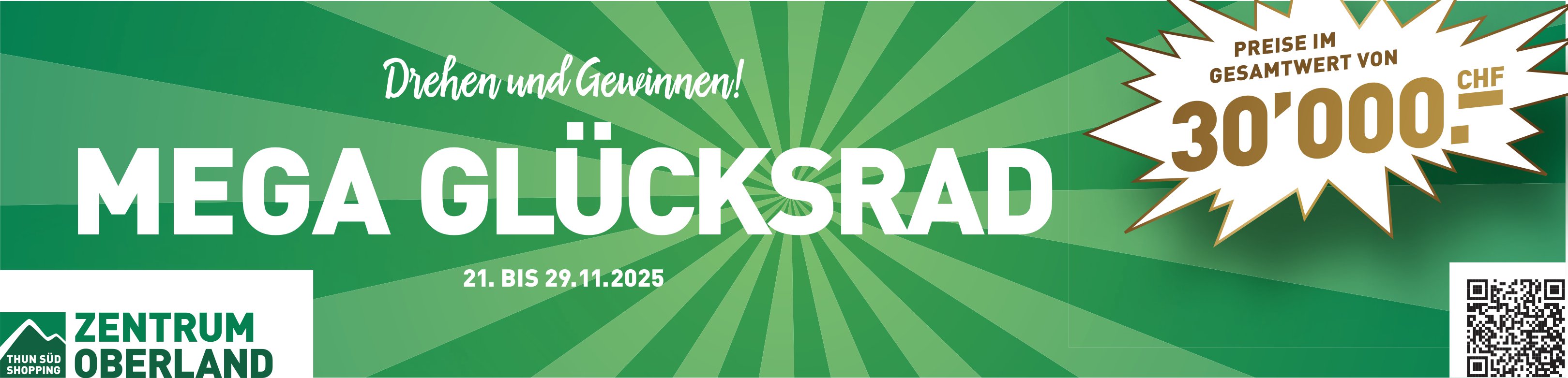 Drehen und gewinnen, 21. bis 29. November, Zentrum Oberland, Thun Süd