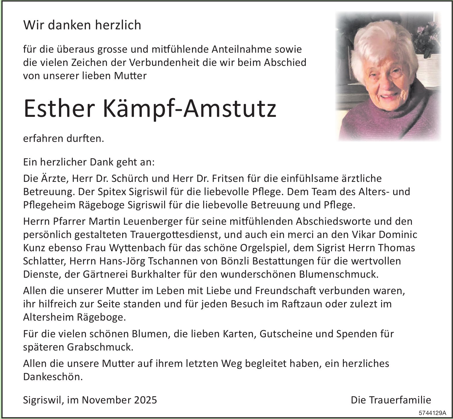Kämpf-Amstutz Esther, im November 2025 / DS