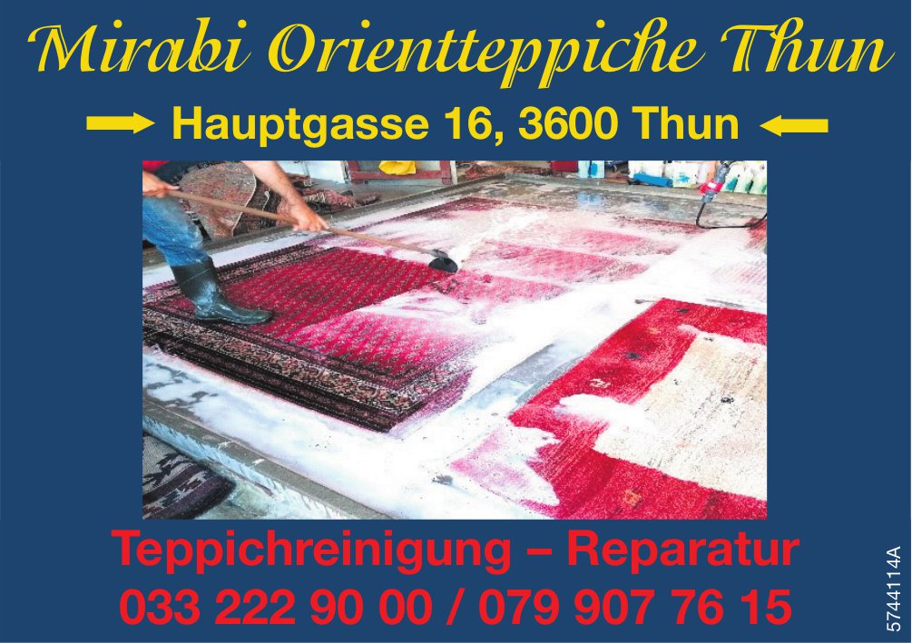 Mirabi Orientteppiche, Thun - Teppichreinigung – Reparatur