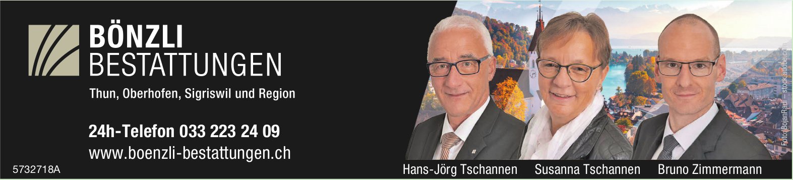 Bönzli Bestattungen, Thun - 24h-Telefon
