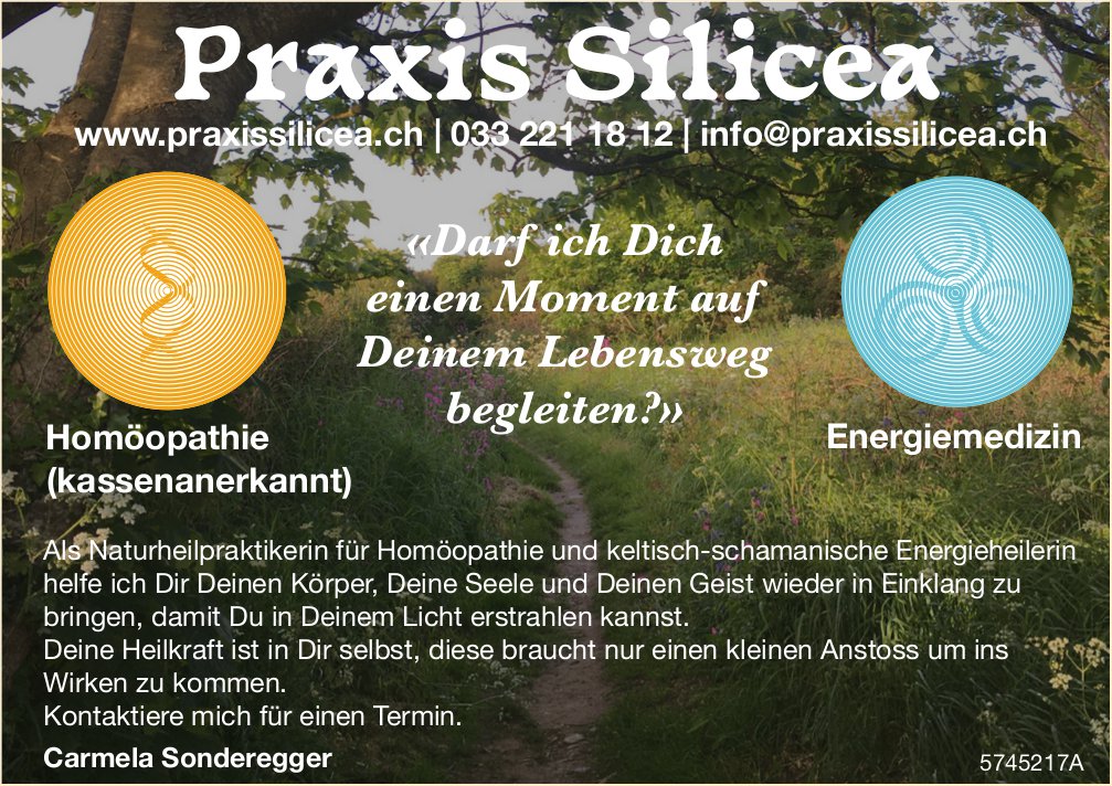 Praxis Silicea, Darf ich Dich einen Moment auf Deinem Lebensweg begleiten?
