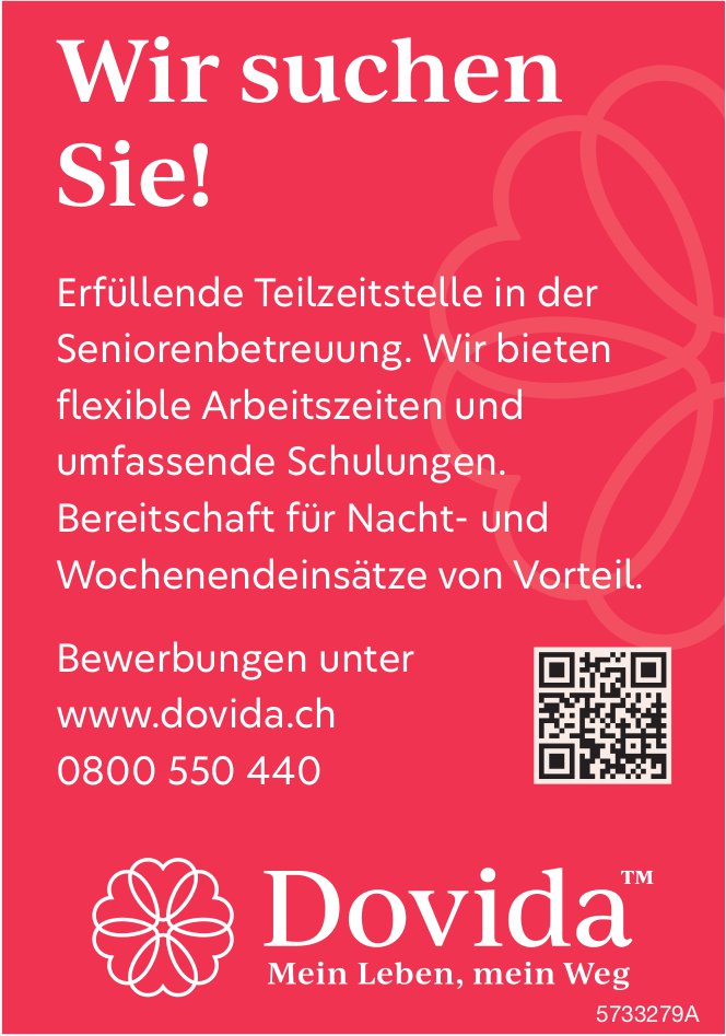 Seniorenbetreuung, Dovida, gesucht