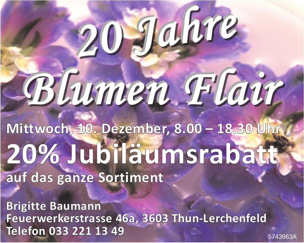 20 Jahre Blumen Flair, 10. Dezember, Brigitte Baumann, Thun
