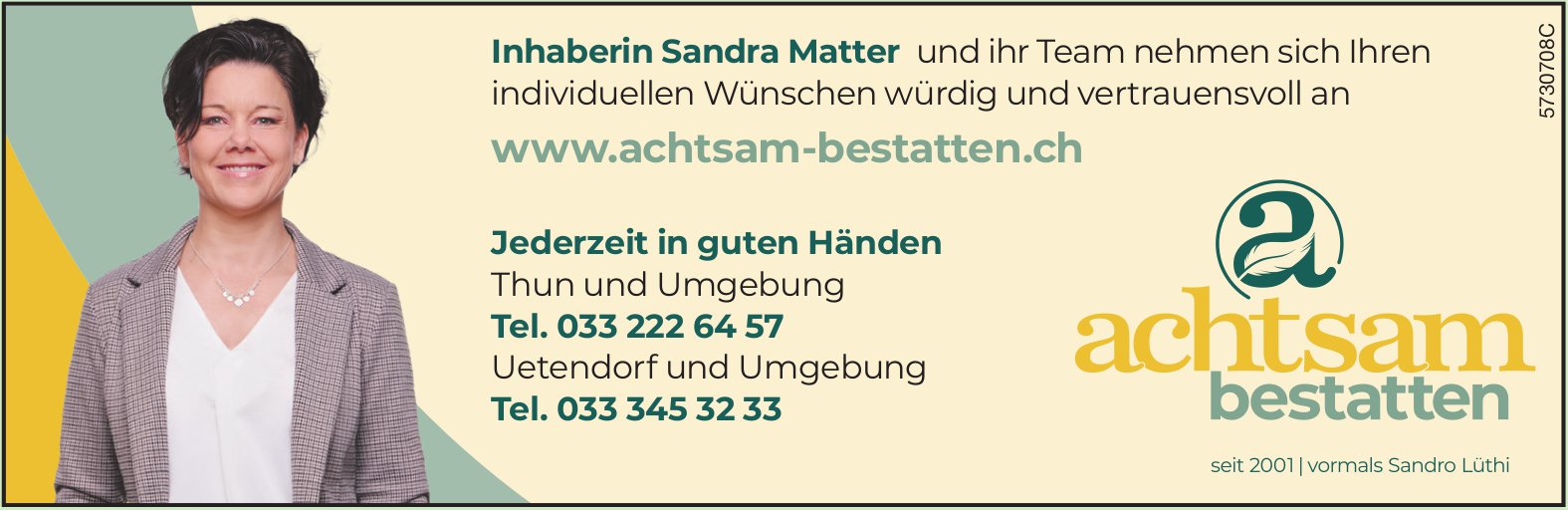 Achtsam Bestatten, Thun und Umgebung - Jederzeit in guten Händen