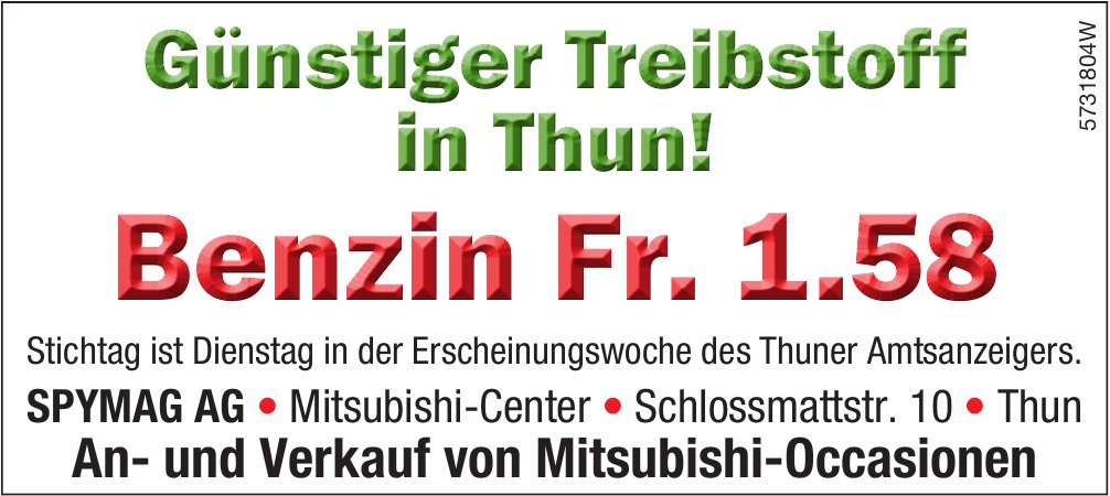 SPYMAG AG, Thun - Günstiger Treibstoff