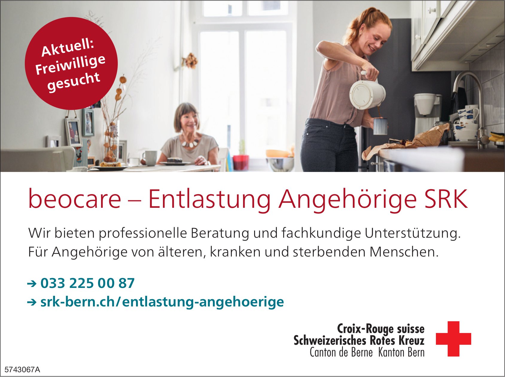 Schweizerisches Rotes Kreuz, beocare – Entlastung Angehörige SRK