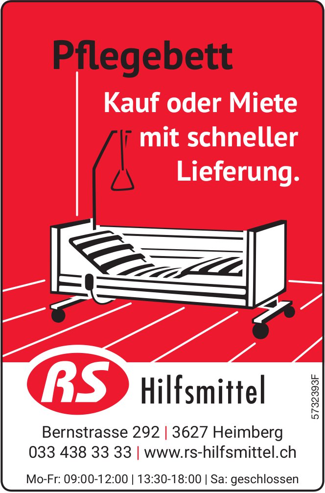 RS Hilfsmittel, Heimberg - Pflegebett, Kauf oder Miete mit schneller Lieferung.