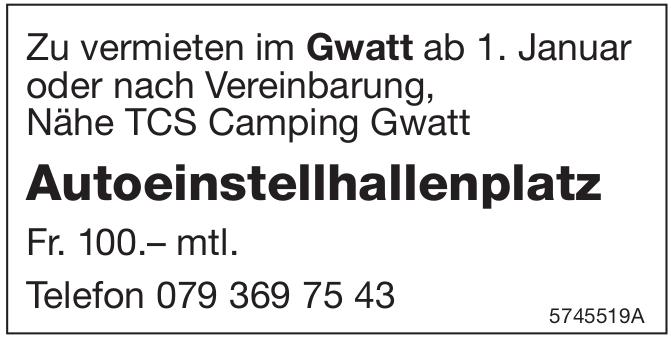 Autoeinstellhallenplatz, Gwatt, zu vermieten