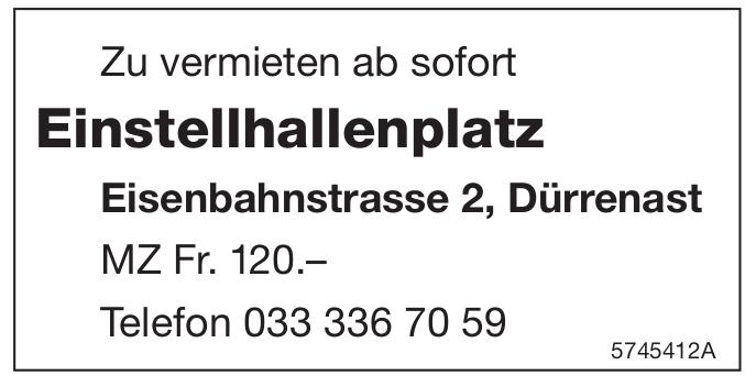 Einstellhallenplatz, Dürrenast, zu vermieten