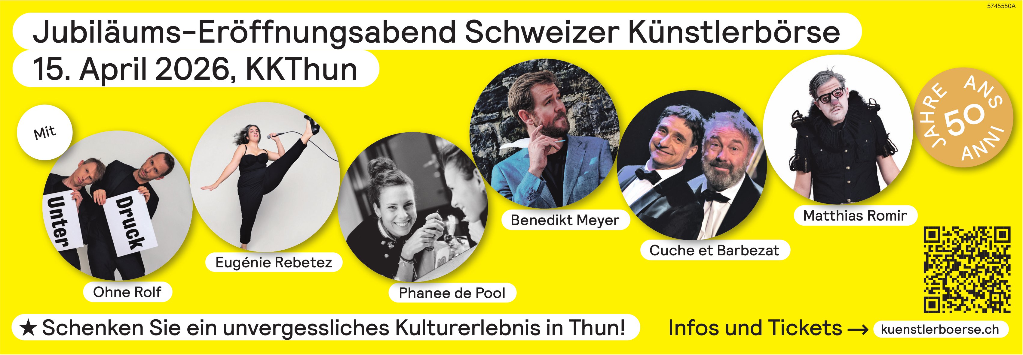 Jubiläums-Eröffnungsabend, 15. April, KKThun