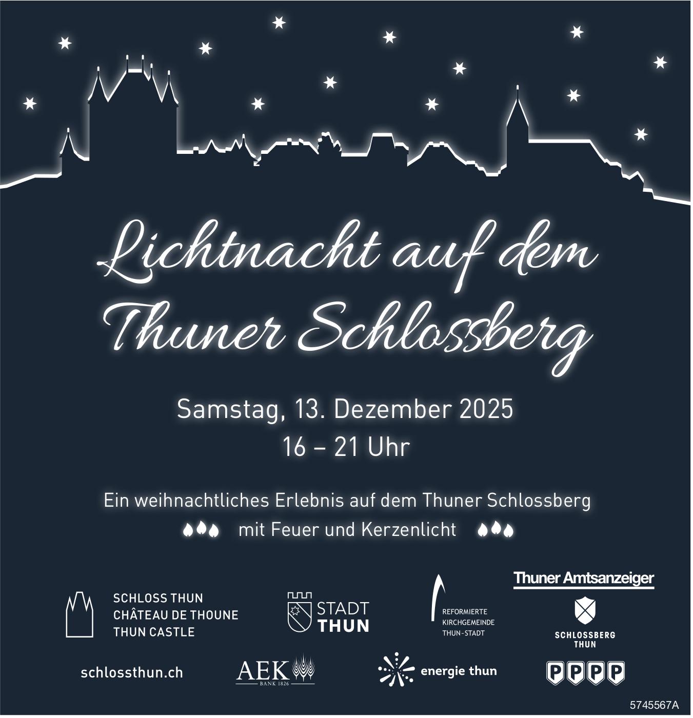 Lichtnacht auf dem Thuner Schlossberg, 13. Dezember, Thuner Schlossberg