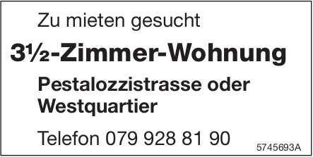 3½-Zimmer-Wohnung, zu mieten gesucht