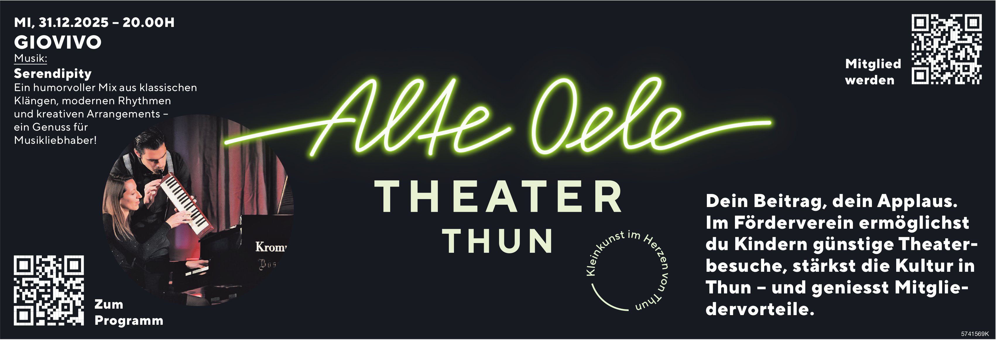 GIOVIVO, 31. Dezember, Theater Alte Oele, Thun