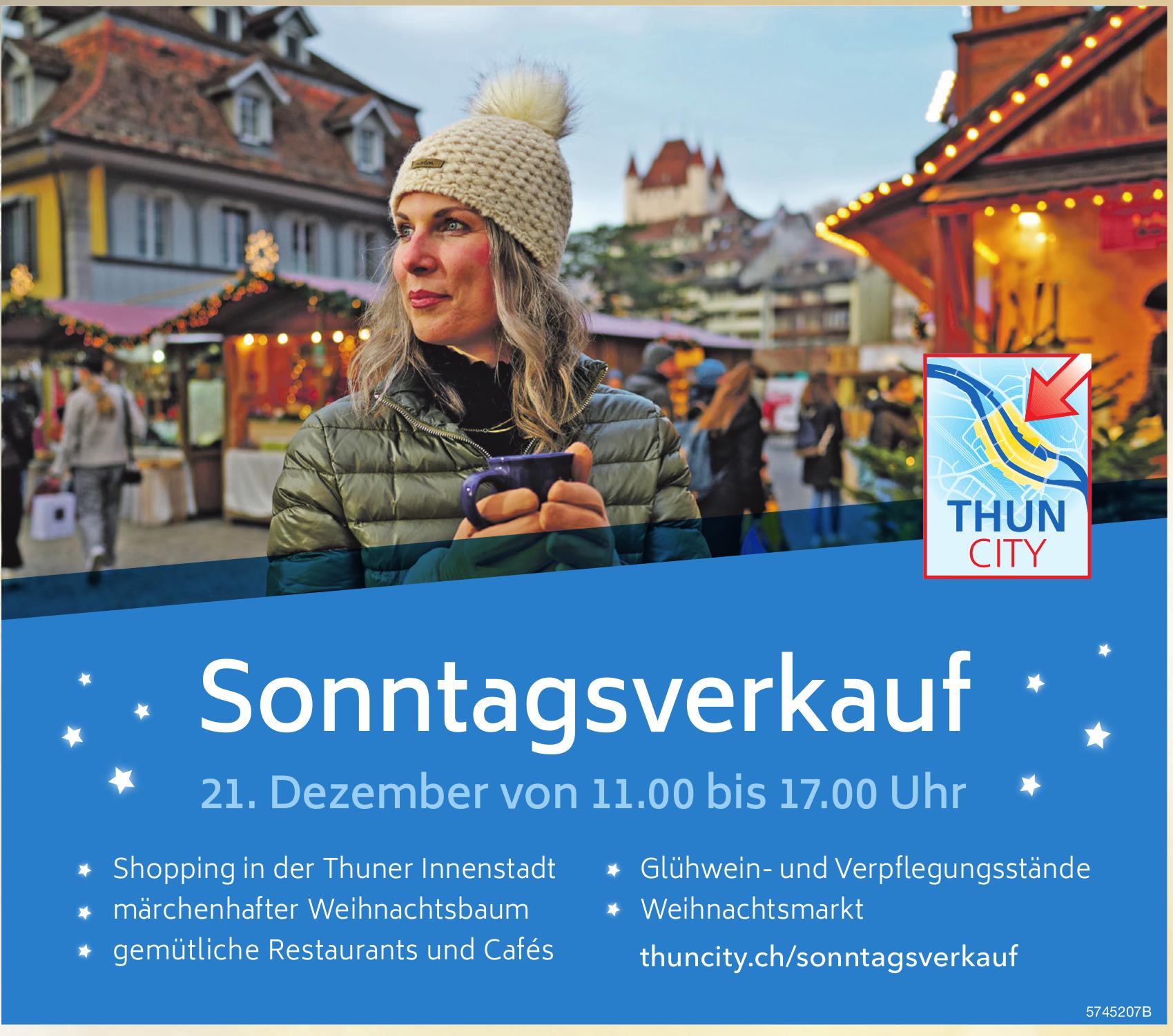Sonntagsverkauft, 21. Dezember, Thun