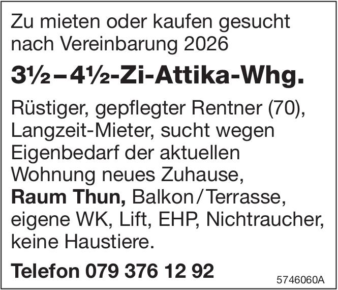 3½–4½-Zi-Attika-Whg., Thun, zu kaufen gesucht