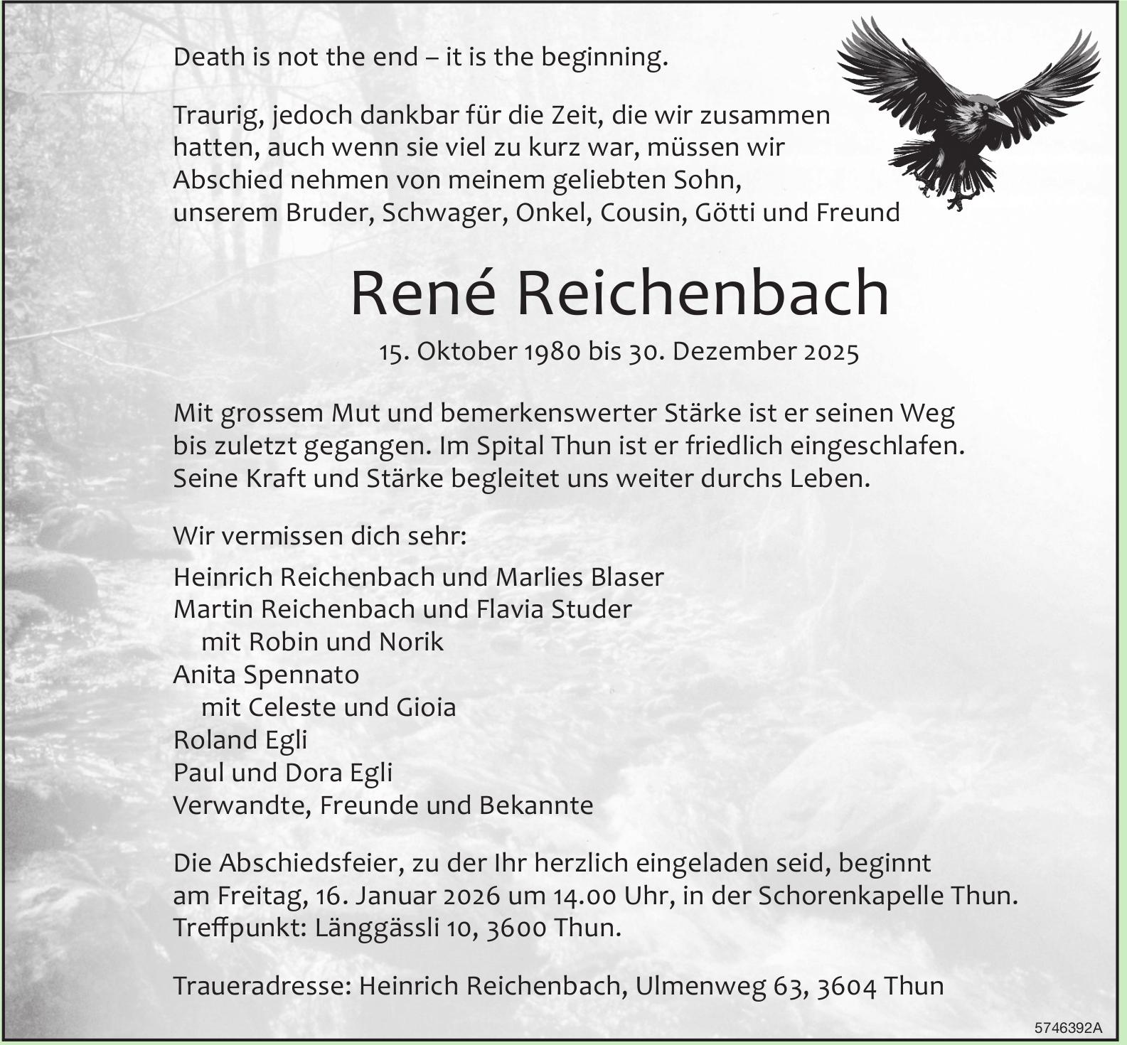 Reichenbach René, Dezember 2025 / TA
