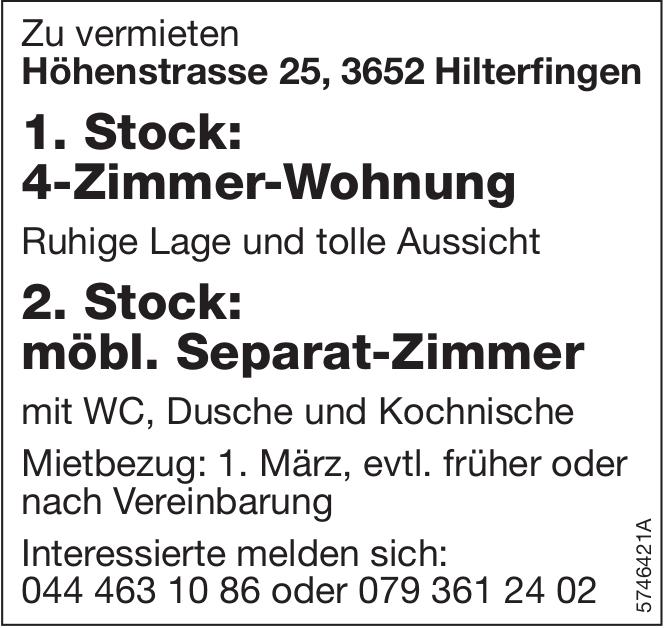 4-Zimmer-Wohnung, Hilterfingen, zu vermieten