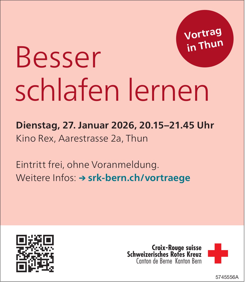 Besser schlafen lernen, 27. Januar, Kino Rex, Thun